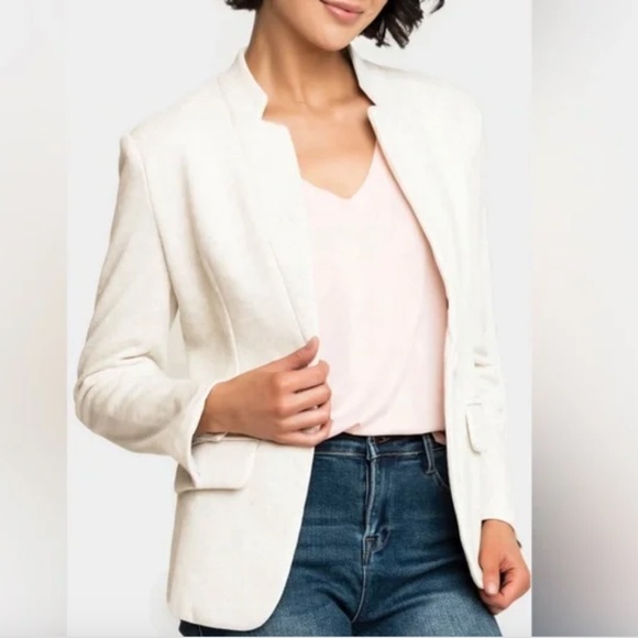 Gibson Jackets & Blazers - Gibsonlook Notch Collar Blazer Oatmeal NWT